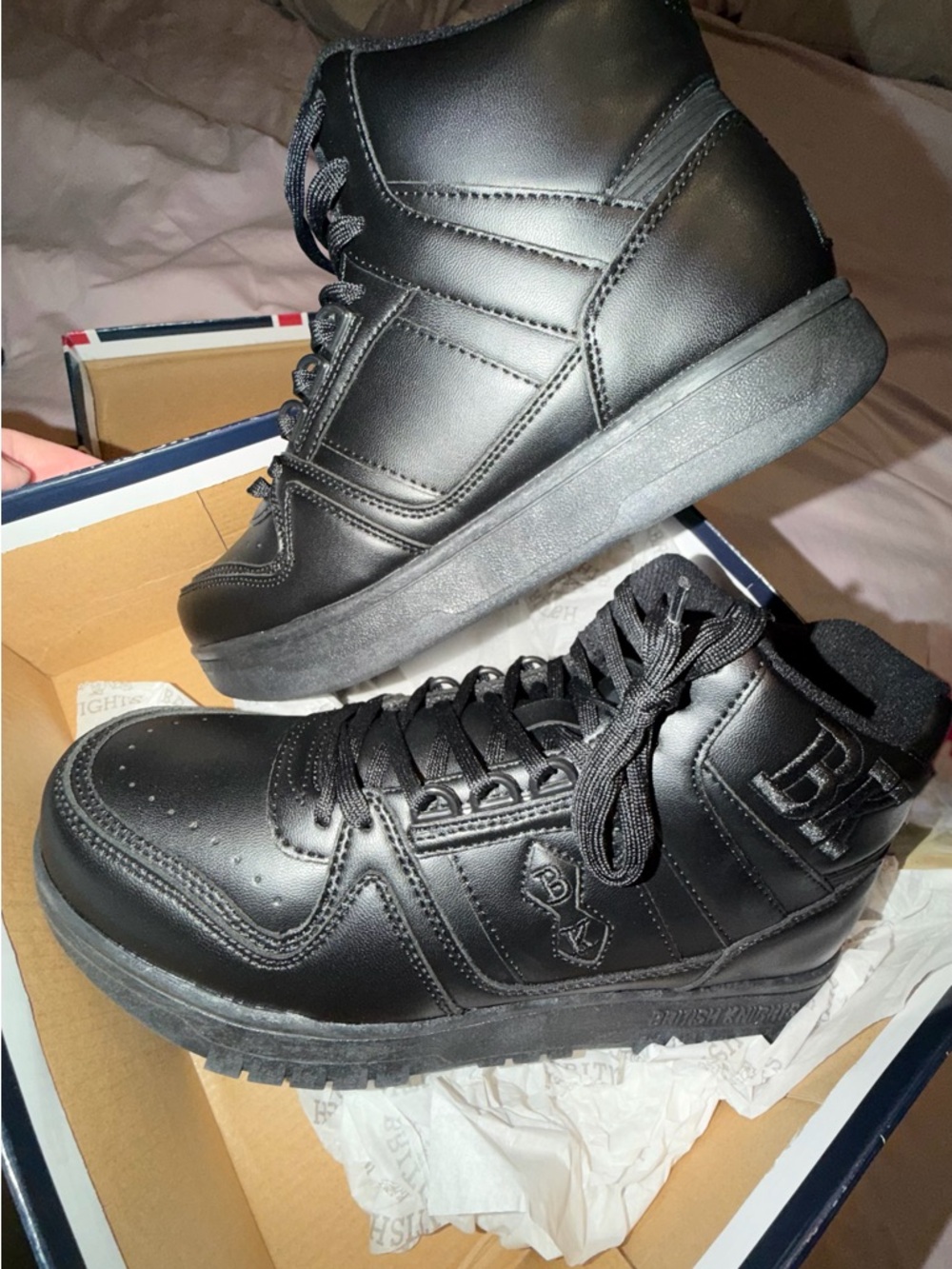 British Knights Women's High-Top Athletic Sneakers Black Size 8.5 NWB
